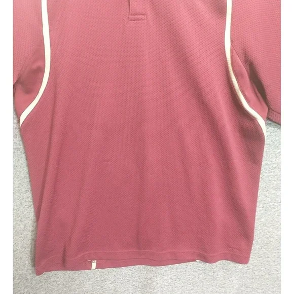 Nike Team FSU Florida State Seminoles Polo Shirt Garnet Mesh Mens Large Fit Dry - Picture 6 of 14